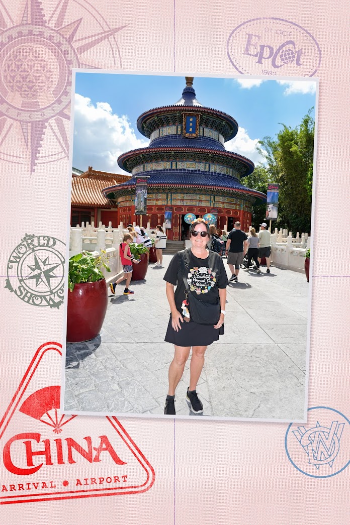 Heather at the China pavilion in EPCOT