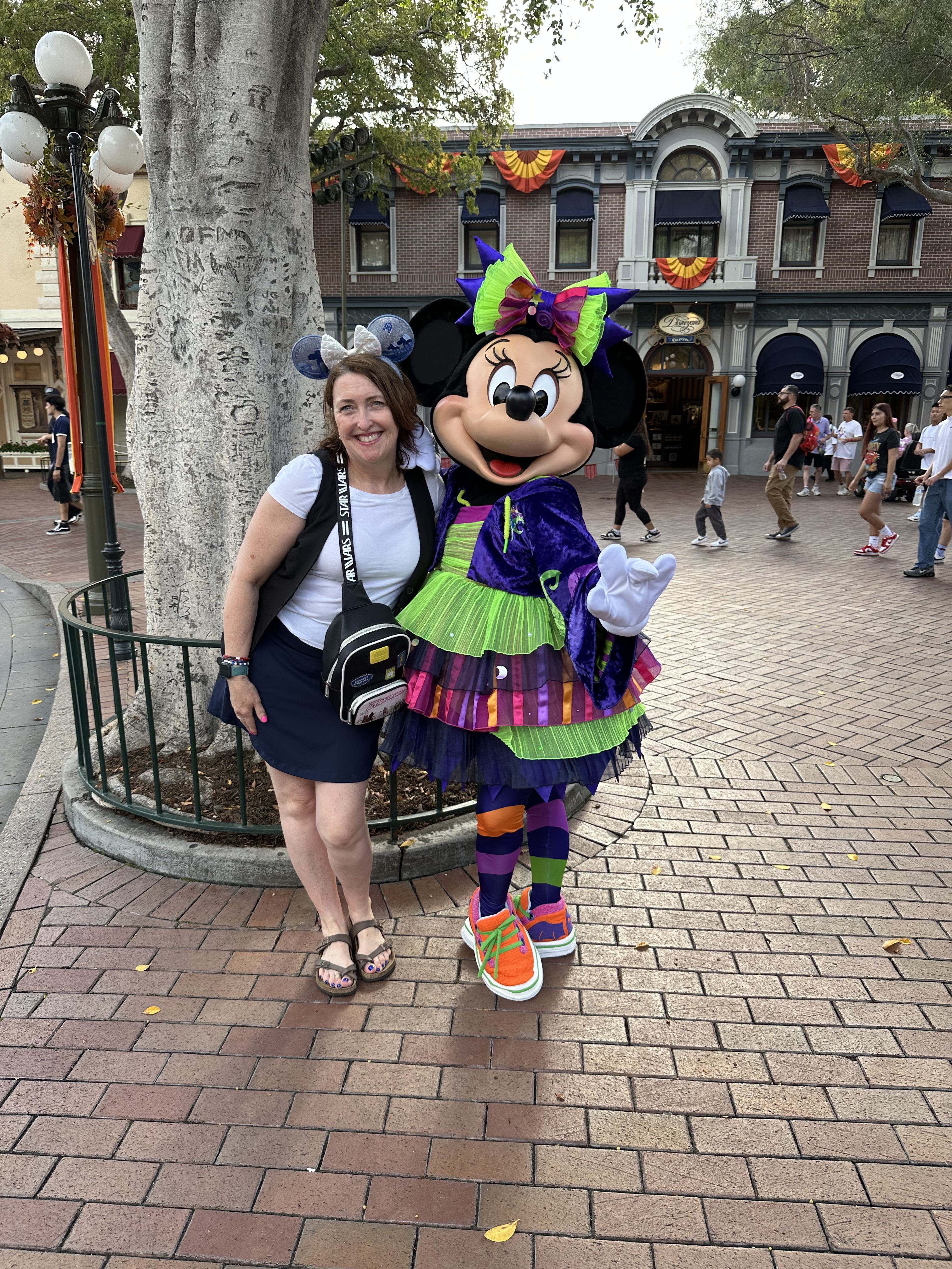 Lori with Minnie Mouse at Disneyland