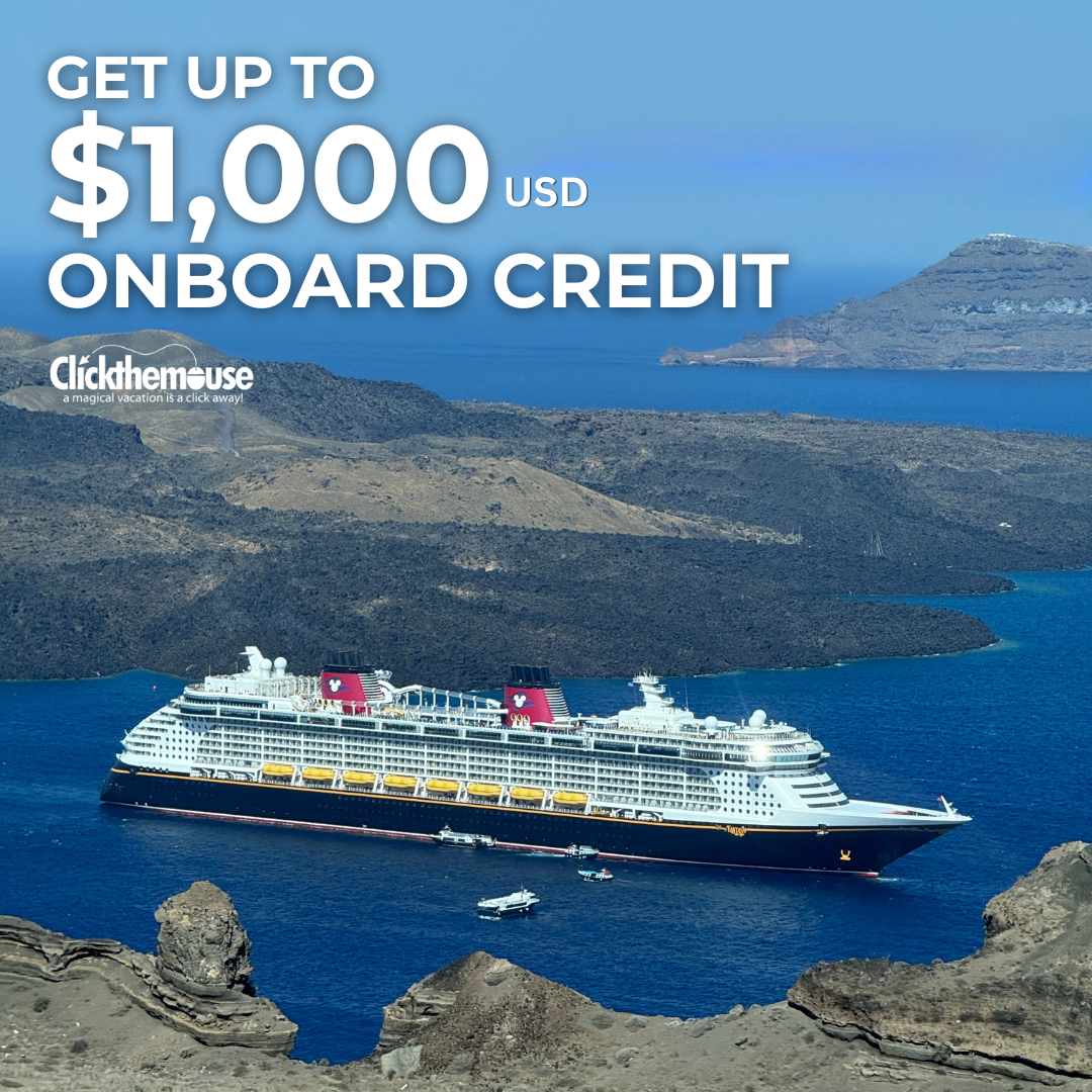 Disney Cruise Line Onboard Credit up to $1000 USD