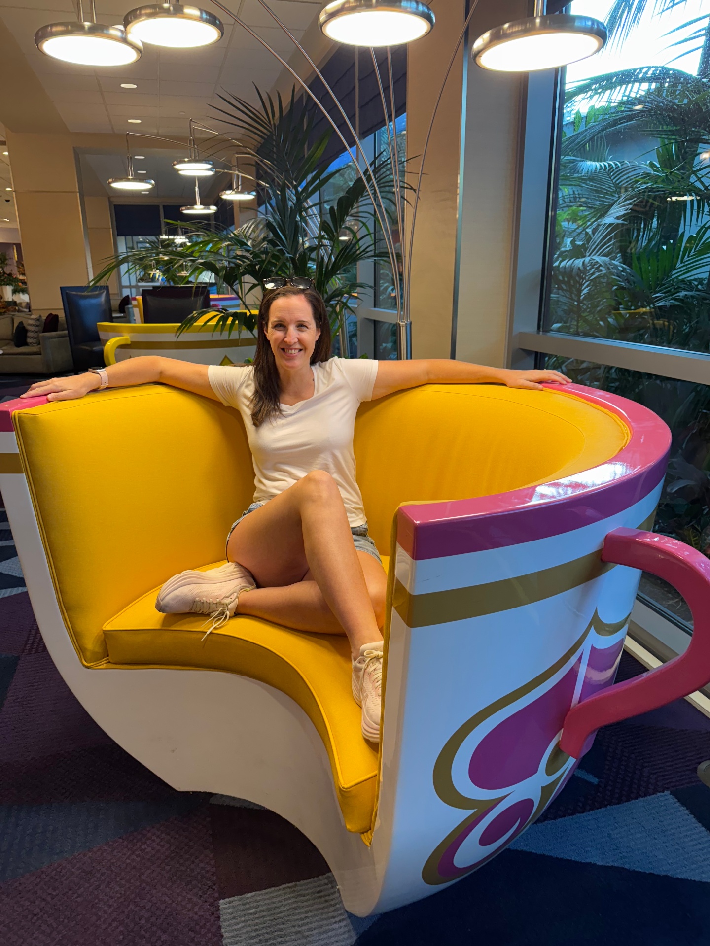 Alexis on the Mad Tea Party teacups at Magic Kingdom