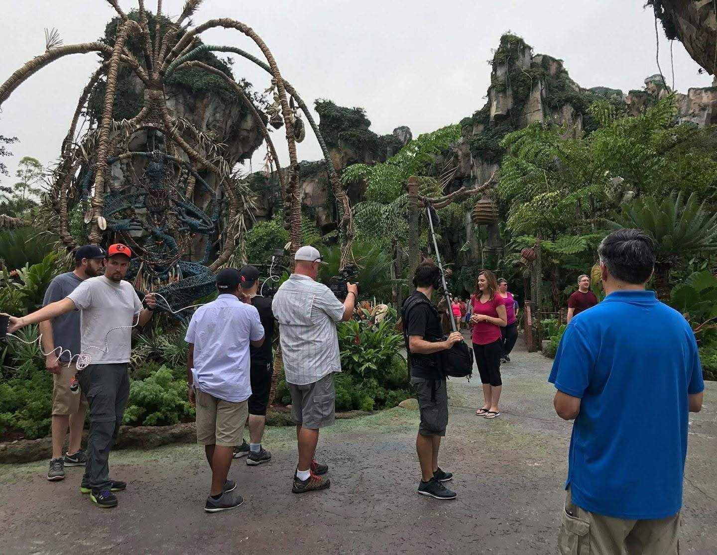 Jen filming a planDisney promotion at Pandora — The World of Avatar