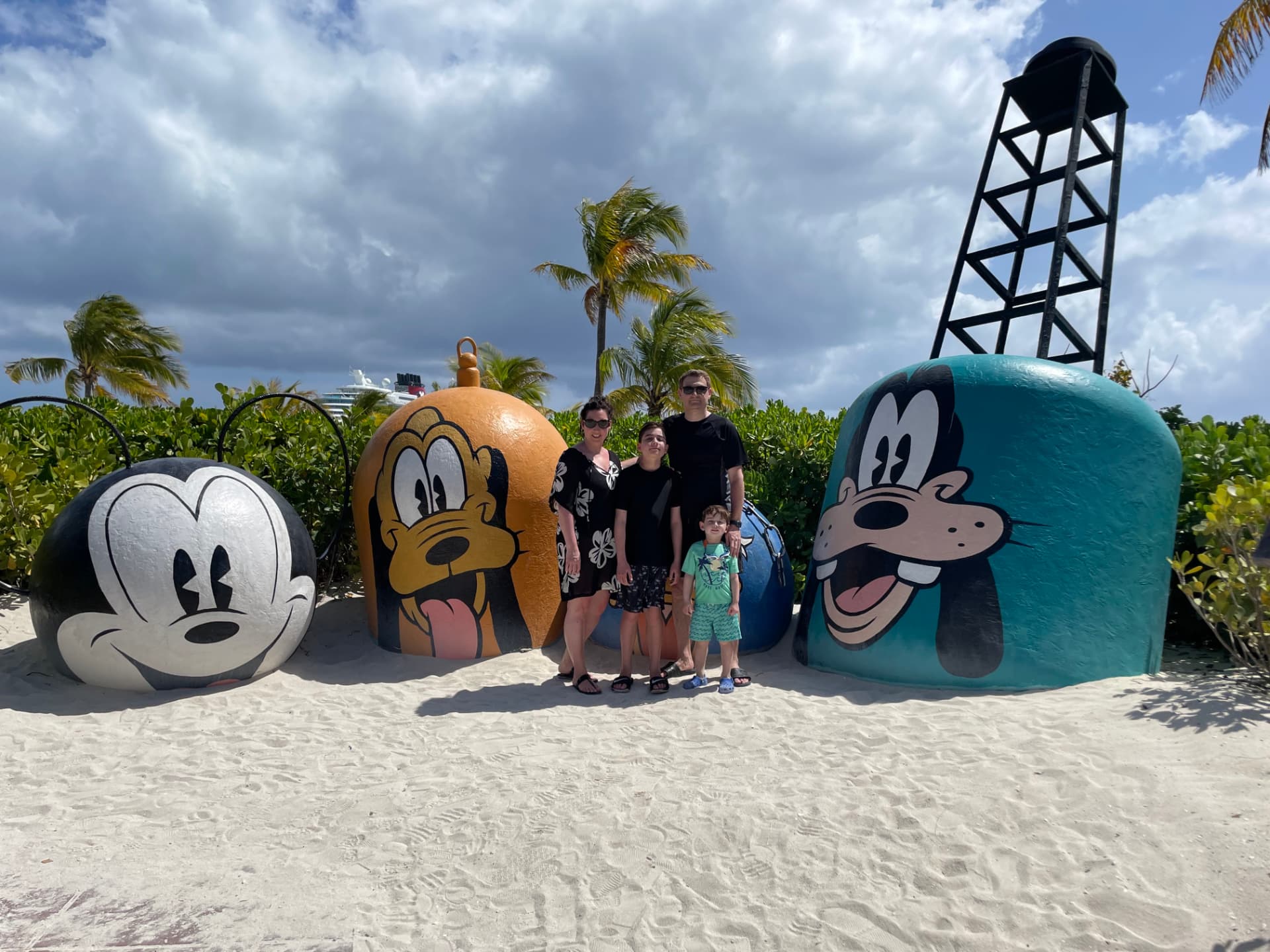 Diana Tombolillo and her family at Disney Castaway Cay