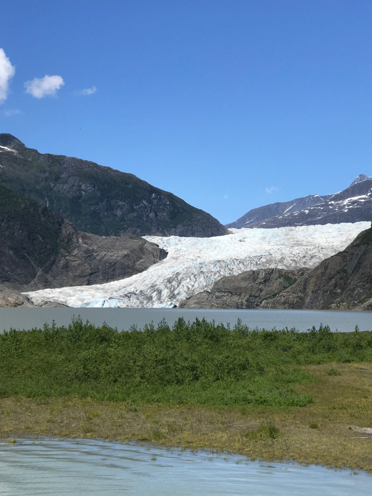 Blue glacier landscape on an Alaska cruise itinerary from Vancouver