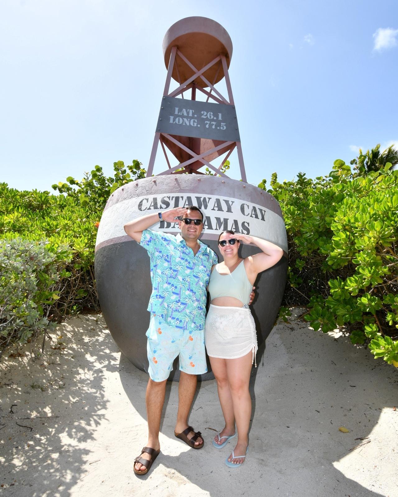 Manuel Suarez Delgado and his wife at Castaway Cay