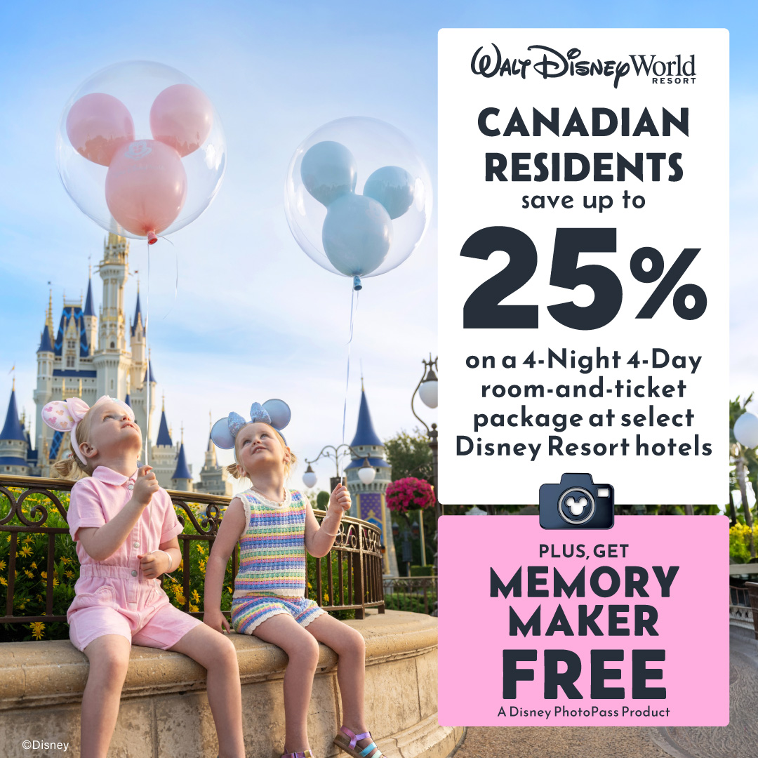 Canadian Residents: Save up to 25% on Select Room-and-Ticket Packages for Travel in 2027