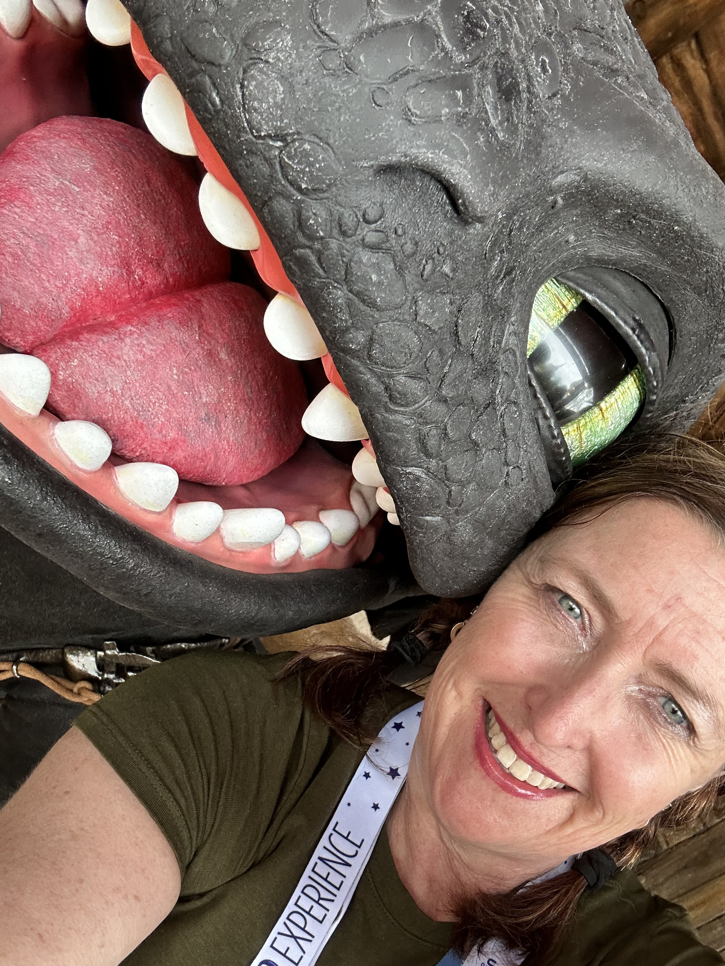 Lori with Toothless at Universal Epic Universe