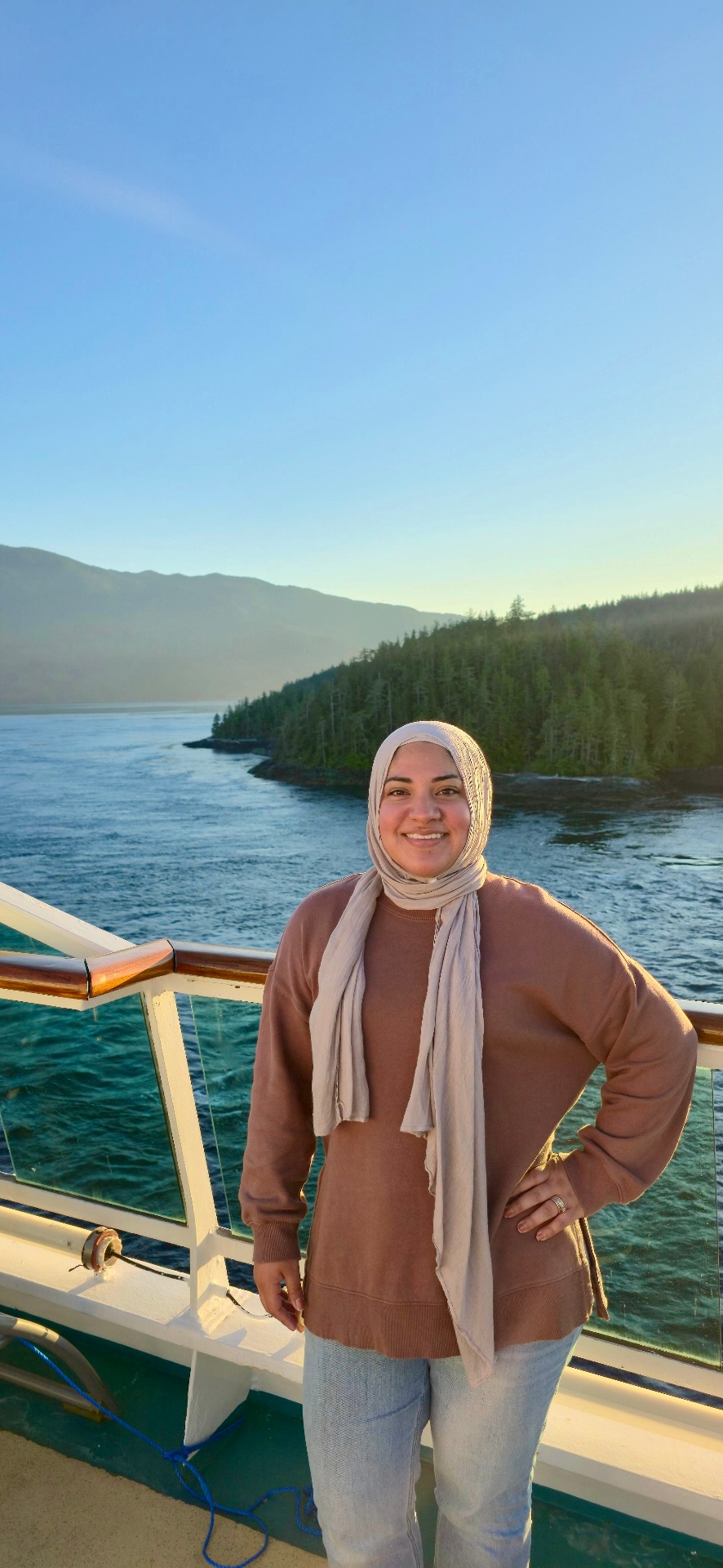 Amera on a Disney Cruise Line ship sailing through Alaska